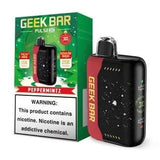 Geek Bar Pulse X 25K disposable vape with dual modes and over 25,000 puffs, shown in a sleek design in this image.