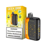 Geek Bar Pulse X 25K disposable vape in orange jam flavor, featuring dual modes and over 25,000 puffs, from vape shop wholesale.