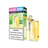 Geek Bar Mate 60K disposable vape kit with strawberry banana flavor and 50mg nicotine, featuring sleek design and compact size.