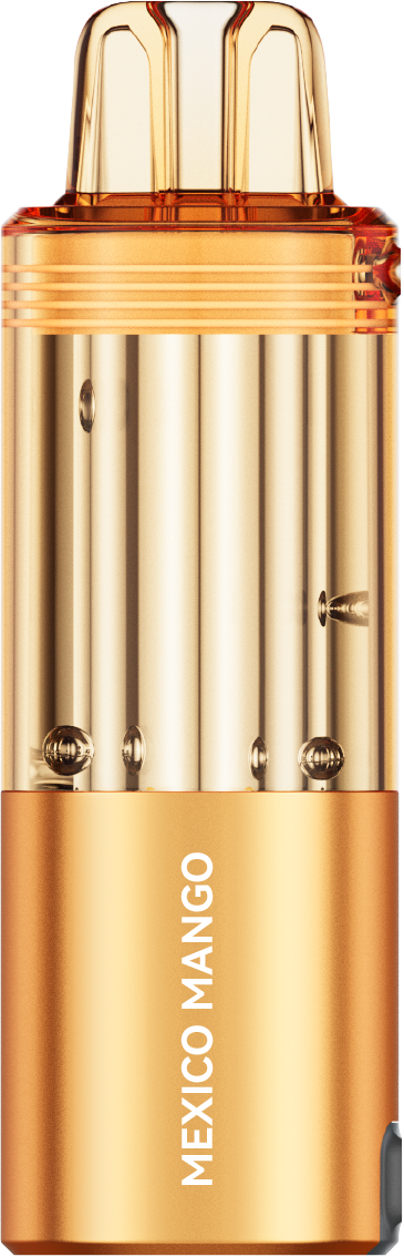 Foger Switch Pro 30K vape pods with Mexico Mango flavor showing side view of refill pod.