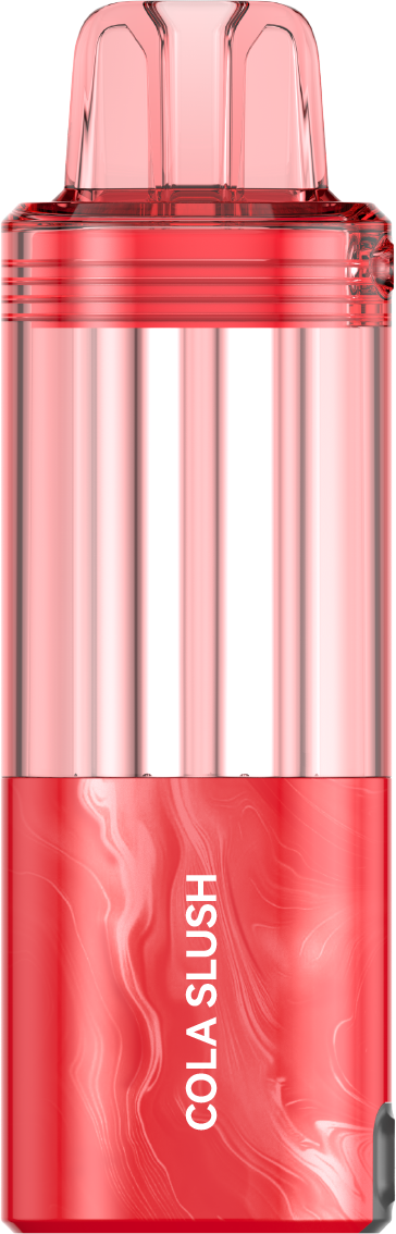 Foger Switch Pro 30K Pods in Cola Slush flavor, side view showing the vape pod with colorful branding and flavor label.