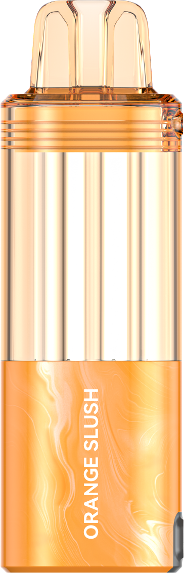Foger Switch Pro 30K Pods with Cola Slush and Orange Slush flavors, showing side view of vape pods on a white background.