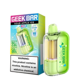 Geek Bar CLR 50,000 Puff sour apple ice disposable vape by Vape Shop Wholesale, showing the sleek device with colorful branding.