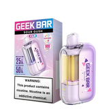Geek Bar CLR Sour Gush disposable vape with 50,000 puffs, compact design, and vibrant color, ideal for vaping on the go.