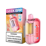 Geek Bar CLR 50K Sour Strawberry disposable vape from Vape Shop Wholesale showing a sleek, portable device with colorful branding.