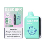 Geek Bar Pulse 15000 disposable vape device with blue burst design, compact and sleek for easy vaping on the go.
