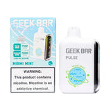 Geek Bar Pulse 15000 disposable vape with Miami Mint flavor, featuring sleek design and vibrant mint packaging.