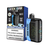 Geek Bar Pulse X 25K disposable vape with Blackberry Blueberry flavor, featuring dual modes and over 25,000 puffs.