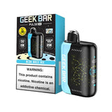 Geek Bar Pulse X 25K disposable vape with blue razz ice flavor, featuring dual modes and over 25,000 puffs, in sleek design