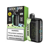 Geek Bar Pulse X 25K disposable vape with grapefruit flavor, featuring dual modes and over 25,000 puffs, shown in the image.