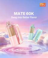 Disposable Geek Bar Mate 60K Kit vape device with sleek design, featuring colorful branding and a compact, portable form factor.