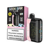 Geek Bar Pulse X 25K disposable vape with strawberry B-Pop flavor, featuring dual modes and over 25,000 puffs.