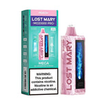 Lost Mary MO20000 Pro disposable vape in peach flavor, showing the sleek device with colorful branding and peach design.
