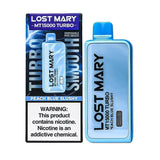 Lost Mary MT15000 Turbo disposable vape in peach blue slushy flavor, featuring sleek design and vibrant color.