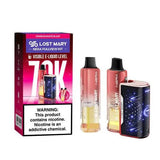 Lost Mary Nera Fullview 70K vape kit with pomegranate blast flavor, featuring sleek design and full-view e-liquid window.