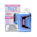 Raz TN9000 disposable vape in Blueberry Watermelon flavor, featuring a sleek design and 9,000 puffs from Vape Shop Wholesale.