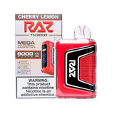 Raz TN9000 disposable vape with cherry and lemon flavor, featuring a sleek design and vibrant colors for easy use.