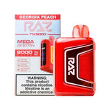 RAZ TN9000 disposable vape with Georgia Peach flavor, featuring a sleek design and 9,000 puffs for long-lasting vaping enjoyment.