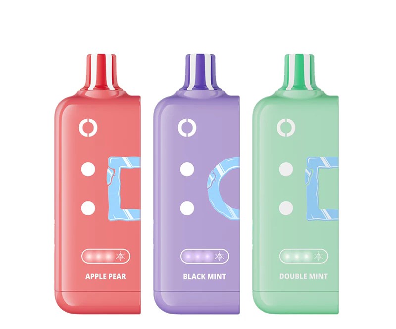 Apple and pear flavor Off-Stamp X-Cube 25k pods for vape devices, featuring ice-cube cooling effect from Vape Shop Wholesale.