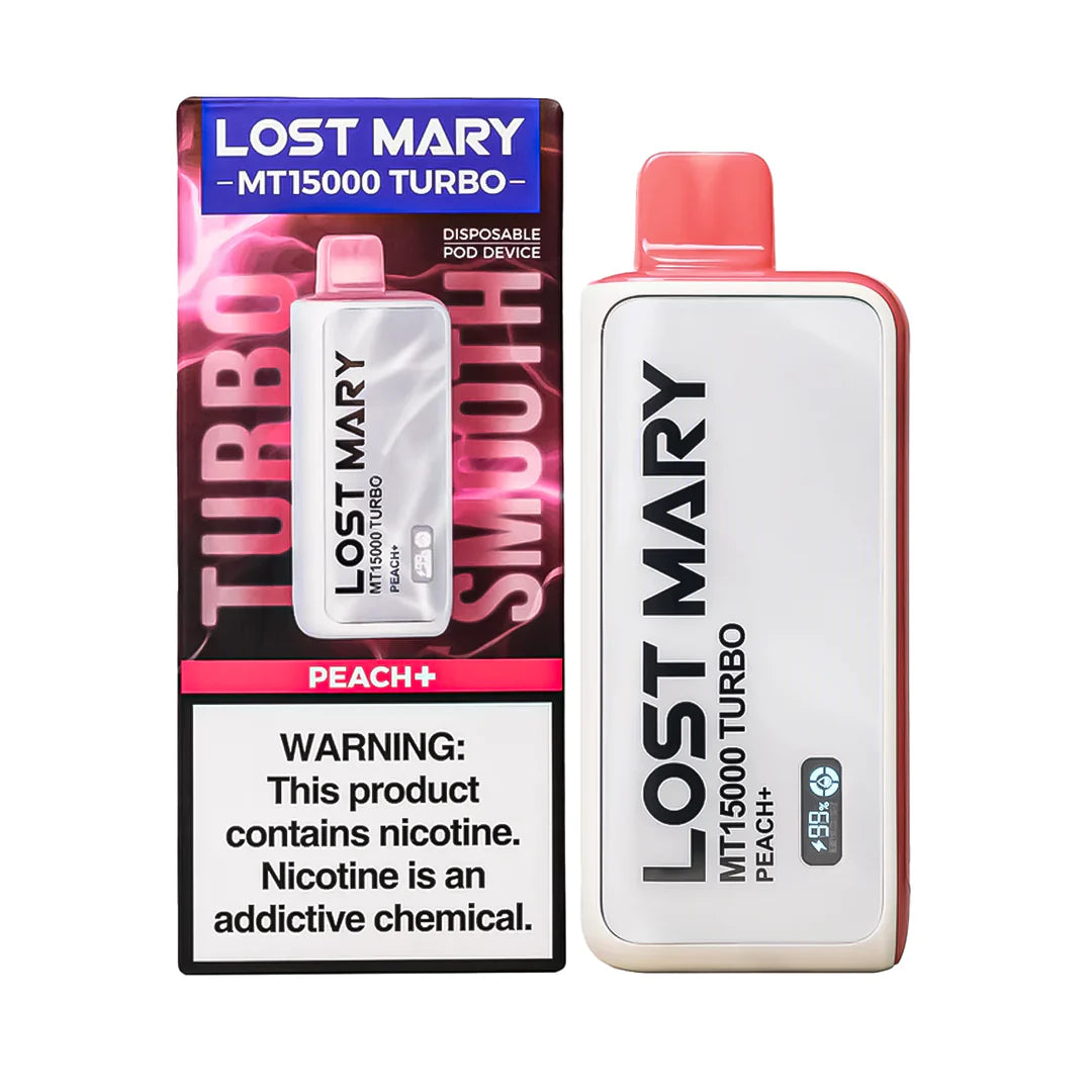 Lost Mary MT15000 Turbo disposable vape from Vape Shop Wholesale with Baja Splash flavor, sleek design, and compact size.