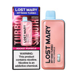 Lost Mary MT15000 Turbo disposable vape from Vape Shop Wholesale, featuring colorful Baja Splash design and compact portable size.