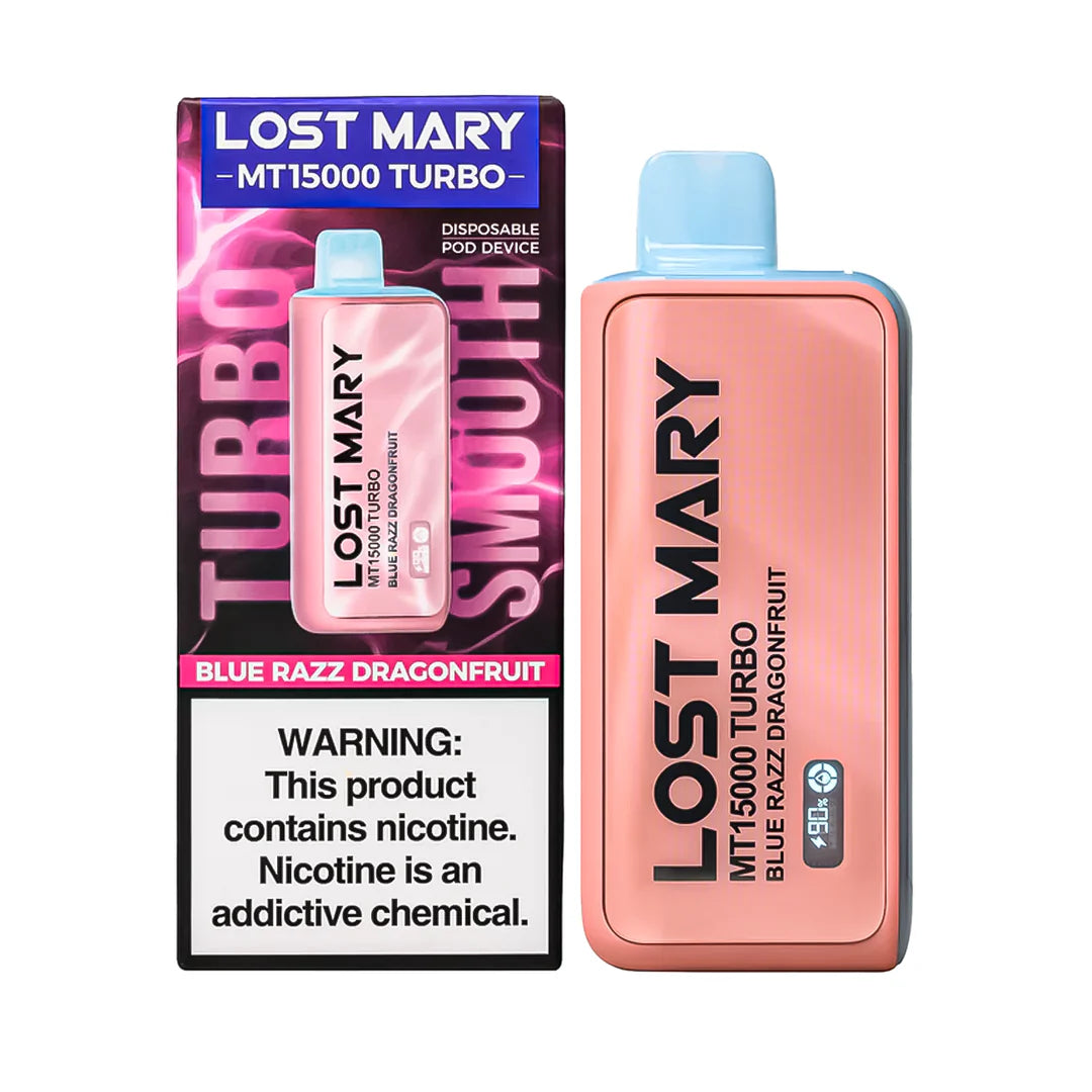 Lost Mary MT15000 Turbo disposable vape from Vape Shop Wholesale with colorful Baja Splash design.