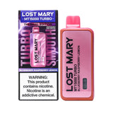 Lost Mary MT15000 Turbo disposable vape with Baja Splash flavor, featuring vibrant packaging and sleek design.