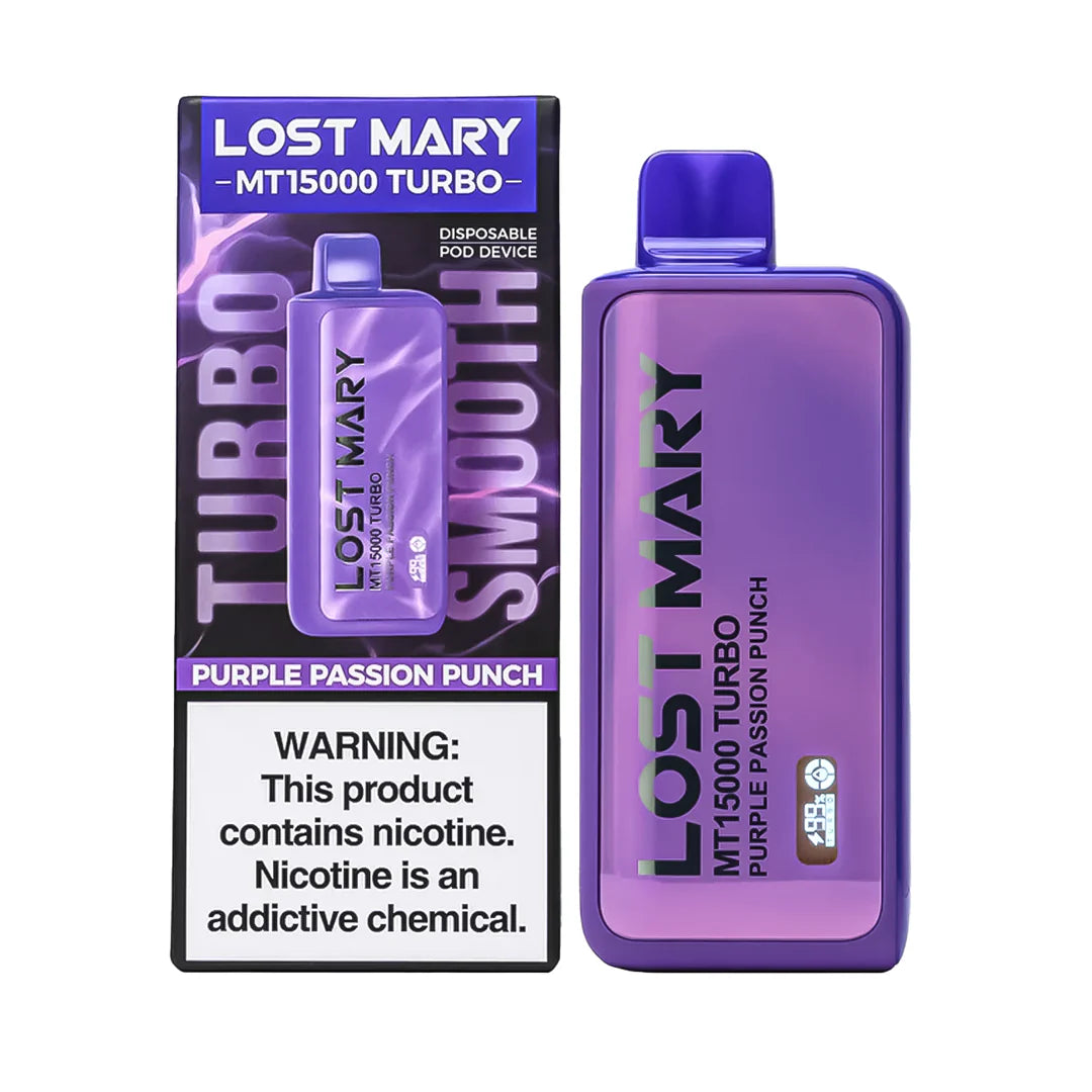 Lost Mary MT15000 Turbo disposable vape from Vape Shop Wholesale with Baja Splash flavor, shown in sleek design.