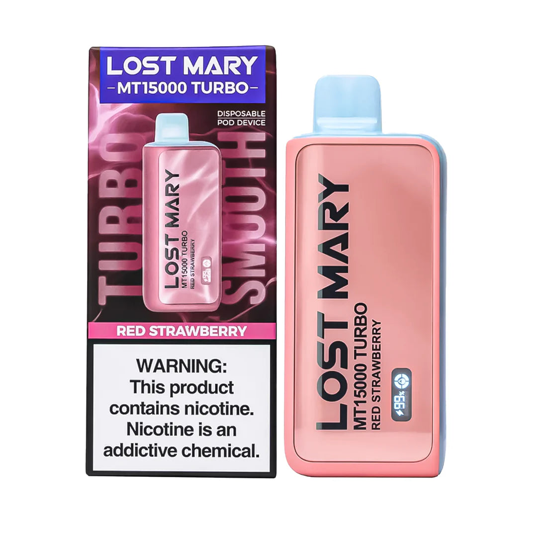 Lost Mary MT15000 Turbo Disposable Vape from Vape Shop Wholesale, featuring a sleek design and vibrant Baja Splash flavor label.