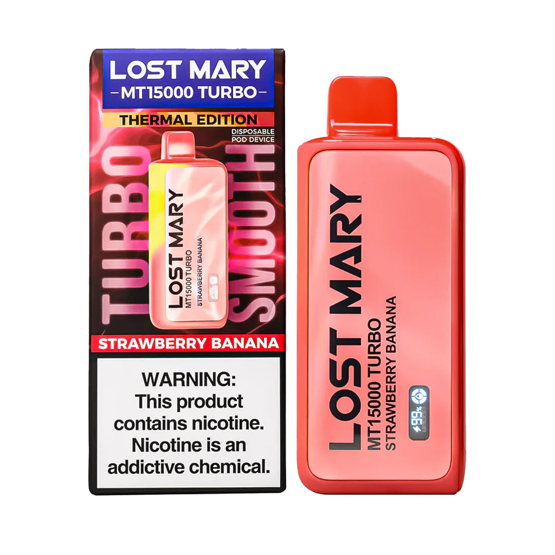 Lost Mary MT15000 Turbo disposable vape from Vape Shop Wholesale, featuring colorful Baja Splash design and compact portable style.
