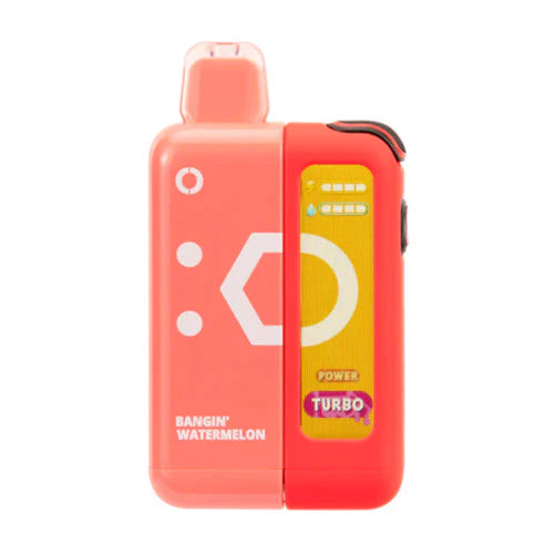 Bangin Peach Off-Stamp X-Cube 25K Kit from Vape Shop Wholesale, featuring a colorful vape device and flavor-rich peach design.