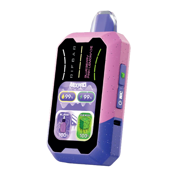 Blackberry B-Pop Rifbar Mixpro 40K Puffs vape with berry flavor and sleek design, ideal for long-lasting vaping sessions.