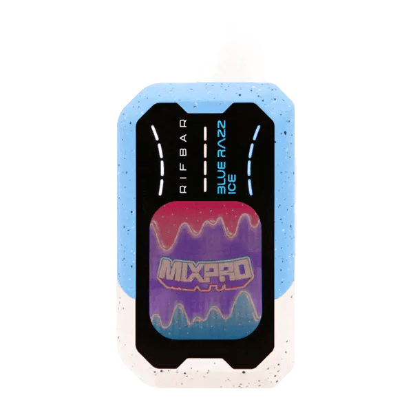 Blackberry B-Pop Rifbar Mixpro 40K Puffs vape device with black design and colorful flavor accents.