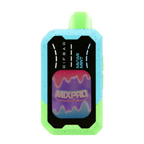 Blackberry B-Pop Rifbar Mixpro 40K Puffs vape device from Vape Shop Wholesale, with sleek black design and colorful flavor branding.