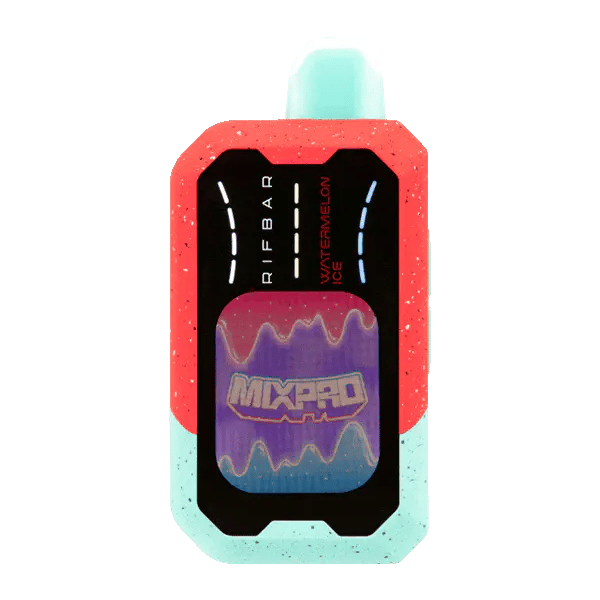 Blackberry B-Pop Rifbar Mixpro 40K Puffs vape device showing black and purple design with branding and flavor details.