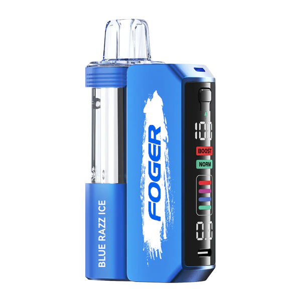 Blueberry and watermelon Foger Switch Pro 30K disposable vape kit from Vape Shop Wholesale, featuring sleek design and colorful branding.