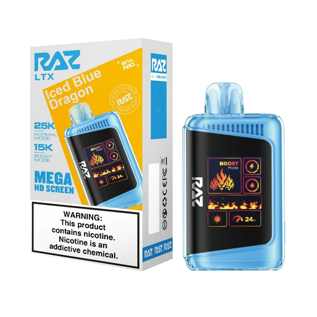 RAZ LTX 25000 disposable vape with night crawler design, 25,000 puffs, from vape shop wholesale.