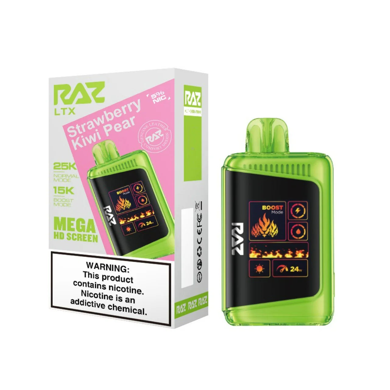 Raz LTX 25000 disposable vape by Vape Shop Wholesale, night crawler design with 25,000 puffs and sleek black finish.