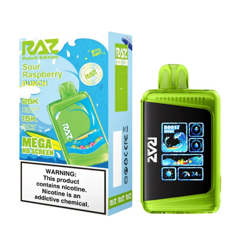 RAZ LTX 25000 disposable vape with sleek design, 25,000 puffs, from Vape Shop Wholesale.