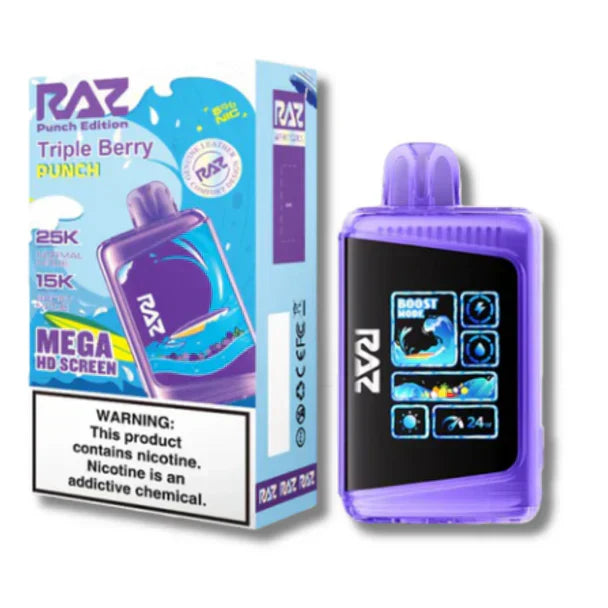 RAZ LTX 25000 disposable vape from Vape Shop Wholesale with sleek black design and night crawler artwork on the device.
