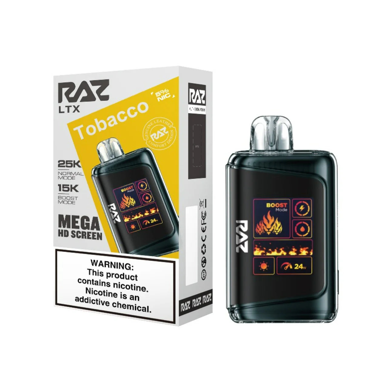 Night Crawler RAZ LTX 25000 disposable vape from Vape Shop Wholesale with sleek design and 25,000 puffs capacity.