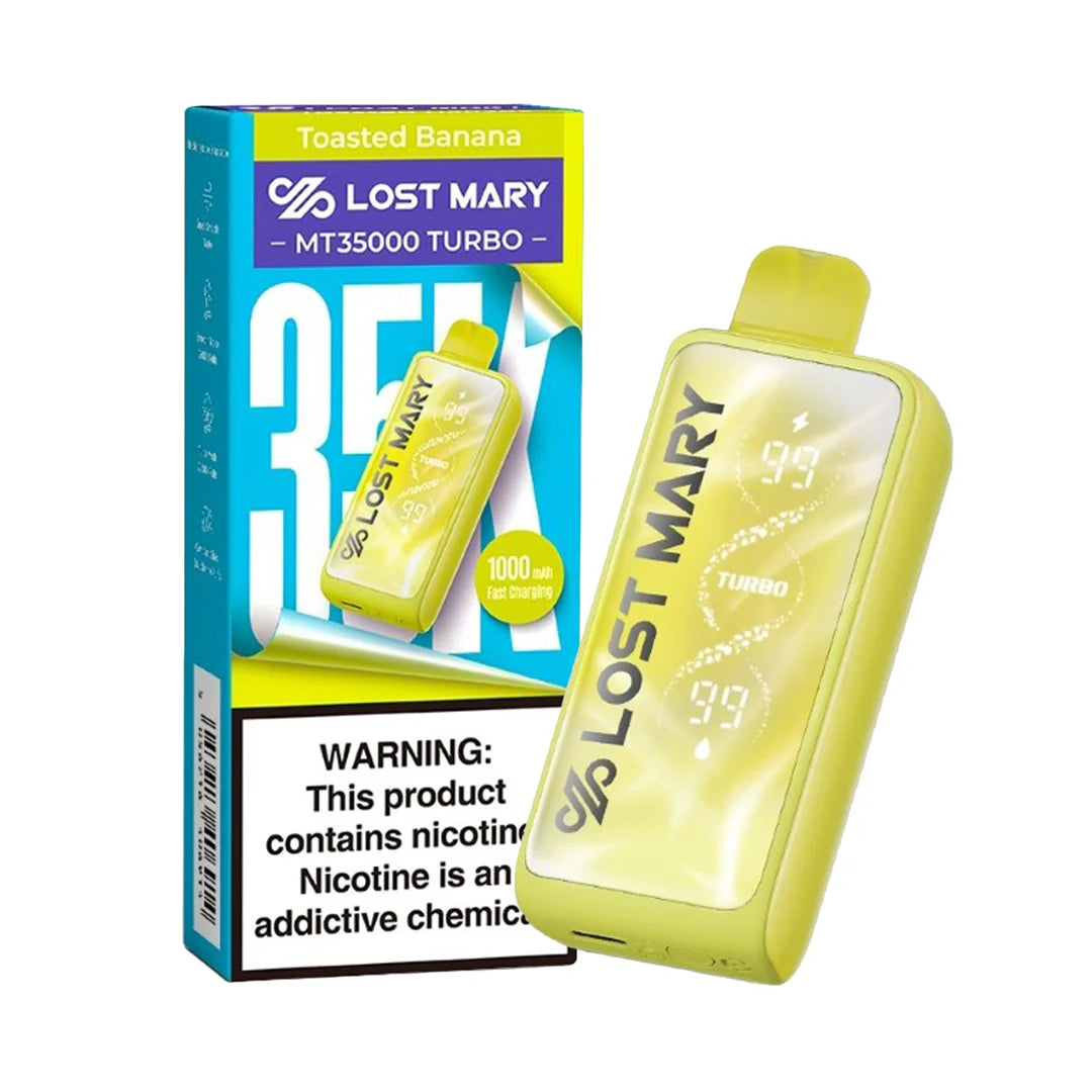 Lost Mary MT35K Turbo in vibrant pink lemonade flavor, showcasing the sleek vape design and vivid color.