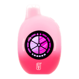 Flum UT Bar 50K disposable vape in white peach raspberry flavor, showcasing the sleek design and vibrant color.